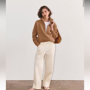 Everlane The Easy Pant size 4 cream canvas color